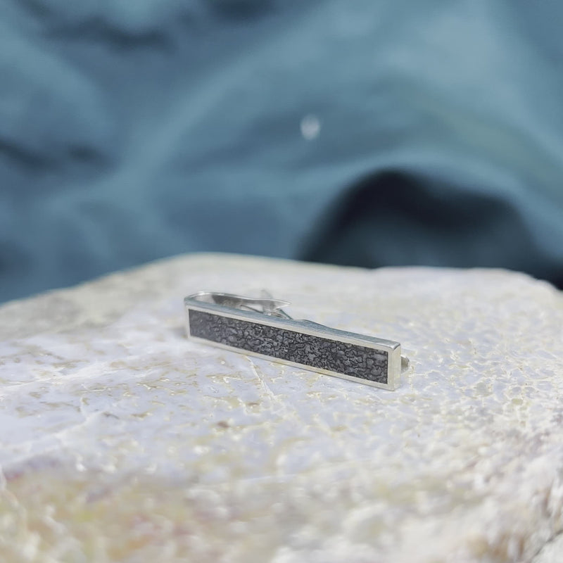 Fossilized Dinosaur Bone Tie Clip