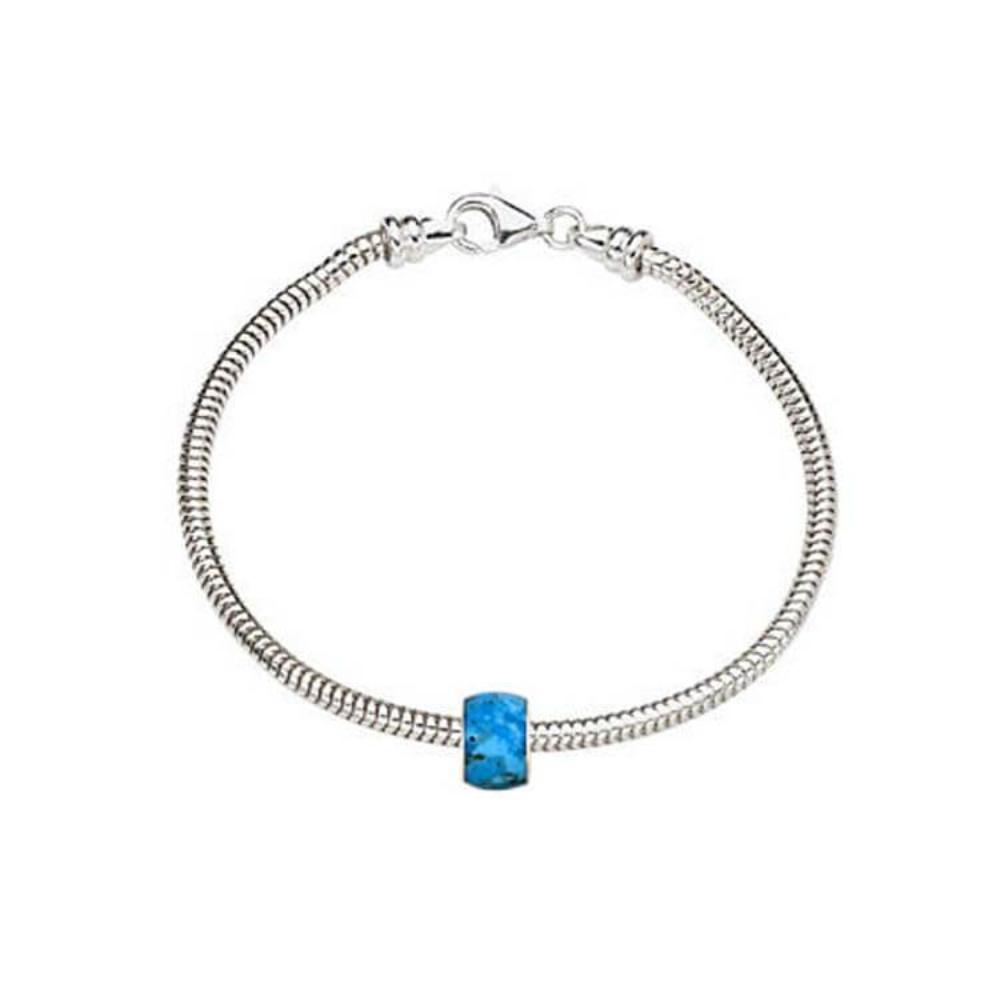 Genuine Turquoise Charm Bead Bracelet, In Stock-SIG3038 - Jewelry by Johan