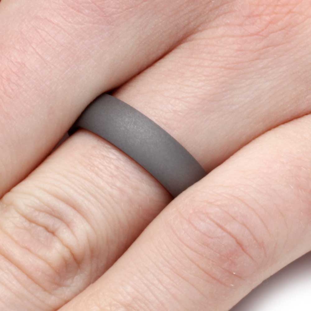 Whiskey Barrel Men's Wedding Band With Titanium Overlay - Jewelry by Johan