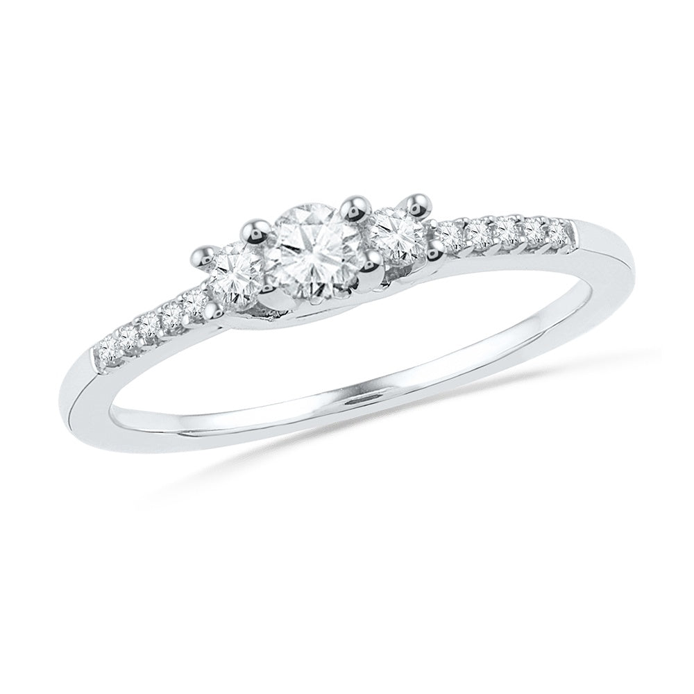 Accented Diamond Engagement Ring in Sterling Silver-SHRF024773-SS - Jewelry by Johan
