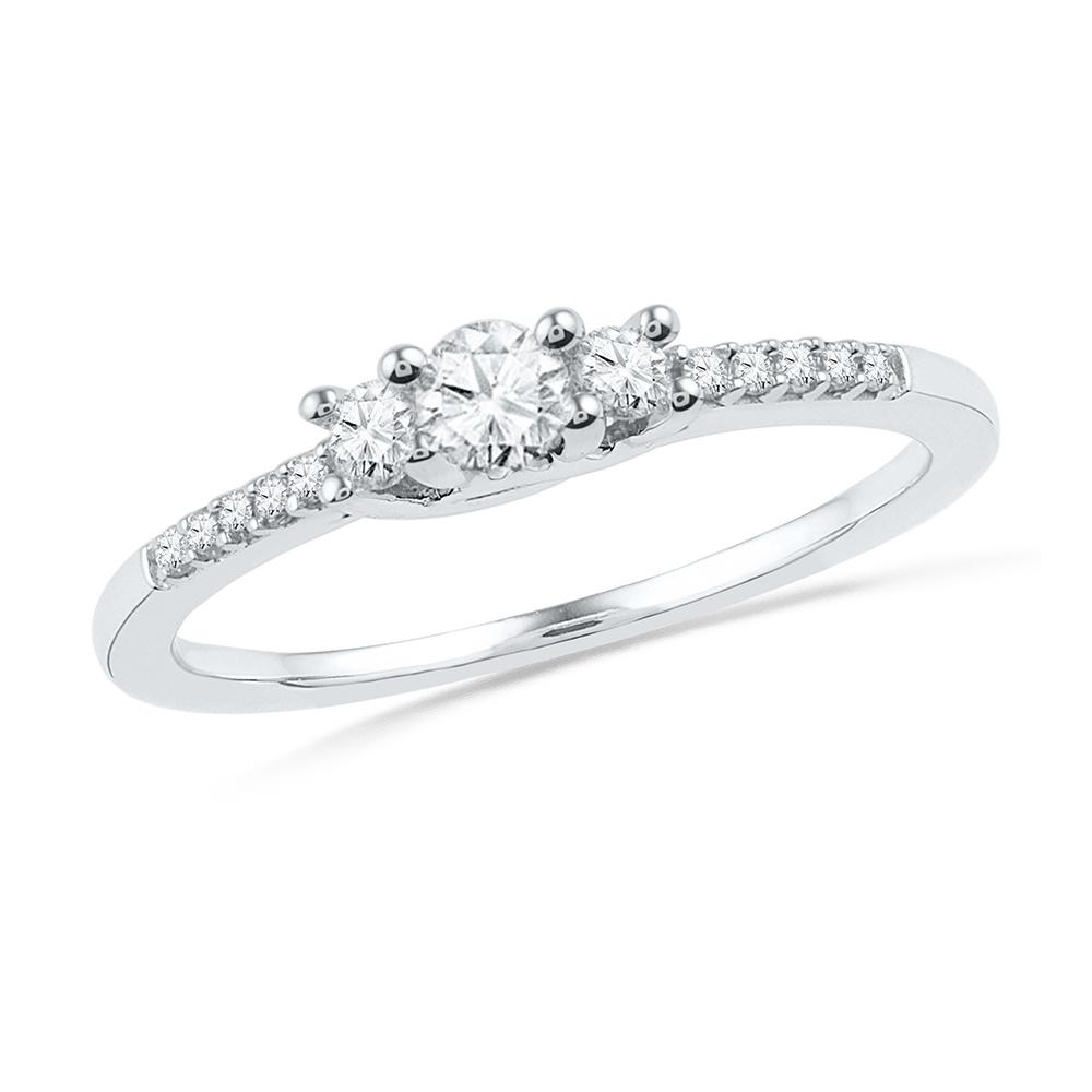 Three Stone Diamond Promise Ring - Jewelry by Johan