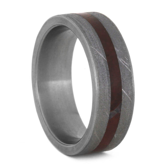 Petrified Wood And Meteorite Wedding Band, Size 9.25-RS9532 - Jewelry by Johan