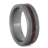 Petrified Wood And Meteorite Wedding Band, Size 9.25-RS9532 - Jewelry by Johan