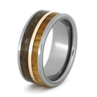 Tungsten Ring With Rowan Wood And Pet Fur-3285 - Jewelry by Johan