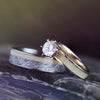 Aspen Wood Wedding Ring Set