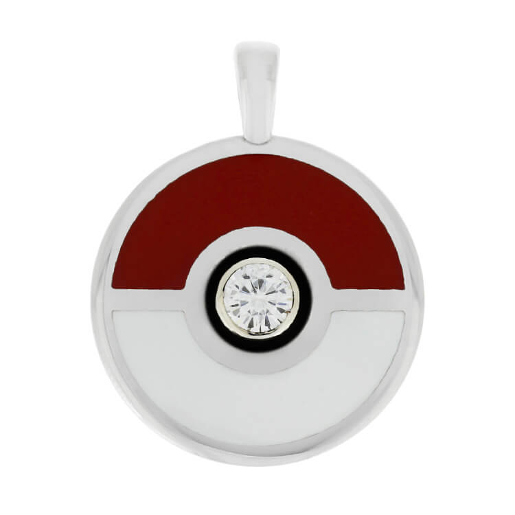 Pokemon Poke Ball Pendant Necklace Sterling Silver Pendant Jewelry By Johan