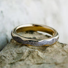 Memorial Cremation Ring With Wavy Profile in Solid Gold - Jewelry by Johan