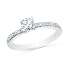 Sterling Silver Classic Engagement Ring-SHRE027462-SS - Jewelry by Johan