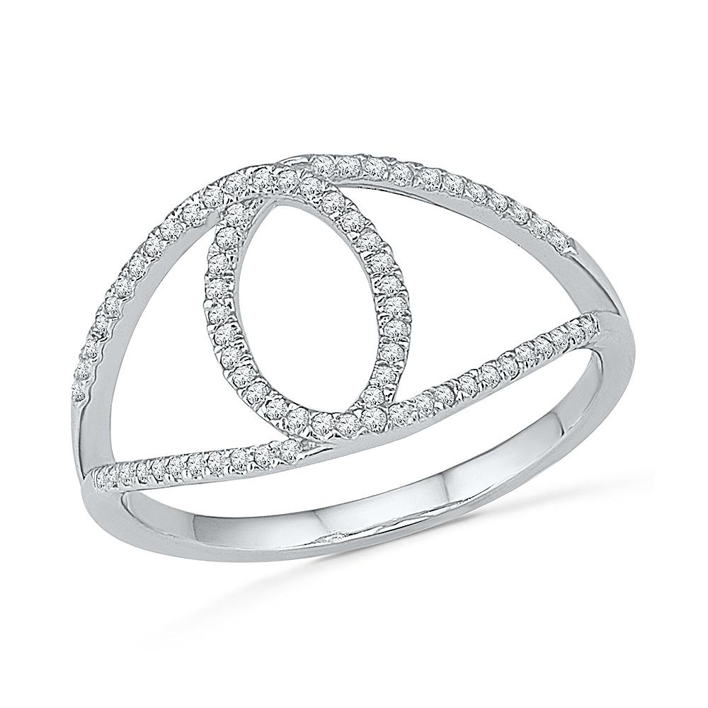 14k White Gold Diamond Accent Eye Ring-SHRF031140-14K - Jewelry by Johan