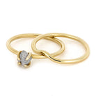 10k Yellow Gold Bridal Set with Rough Diamond-2940 - Jewelry by Johan