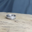 Deer Antler Men's Wedding Band In Brushed Titanium