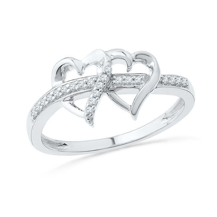 Double Heart Ring with Diamond Accents-SHRH014867 - Jewelry by Johan