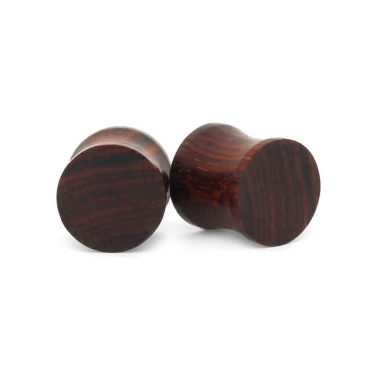 Cocobolo Wood Ear Plugs, Natural Ear Gauges, Unisex Wood Jewelry-RS9464 - Jewelry by Johan