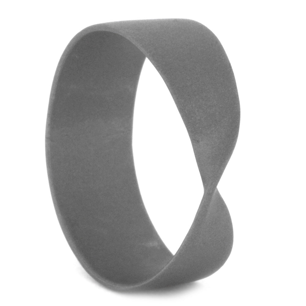 Titanium Mobius Ring with Sandblasted Finish