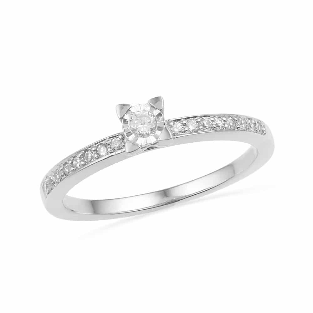 Sterling Silver Diamond Engagement Ring-SHRP014931CTP-SS - Jewelry by Johan
