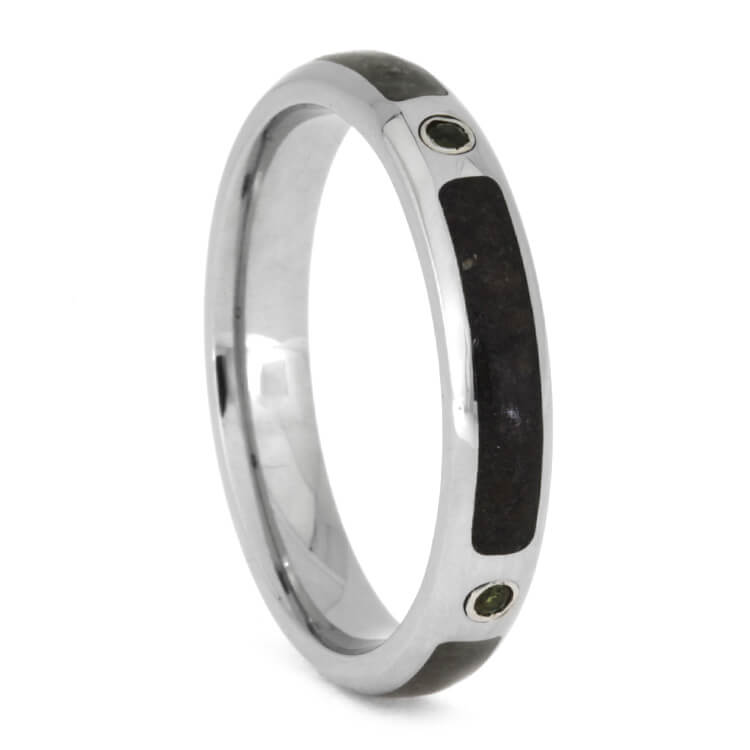 Crushed Split Limestone Ring With Petrified Wood And Tourmaline, Size 9.75-RS10132 - Jewelry by Johan