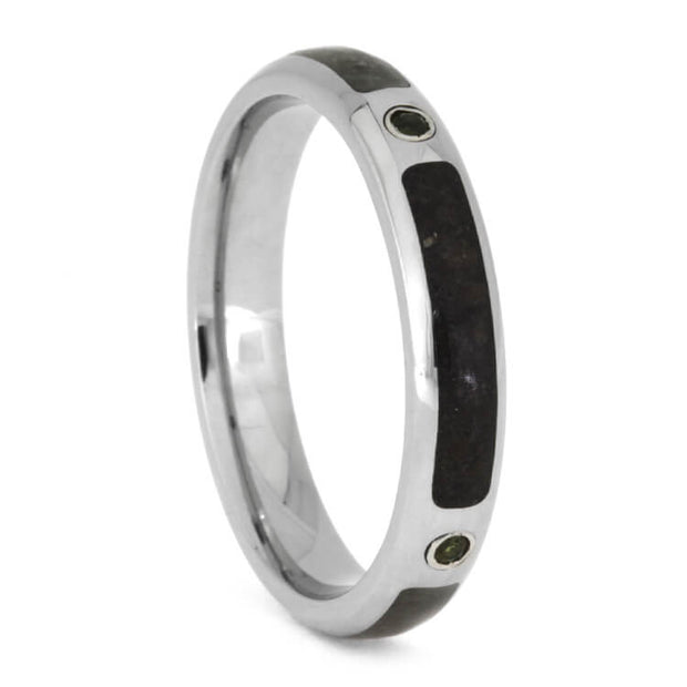 Crushed Split Limestone Ring With Petrified Wood And Tourmaline, Size 9.75-RS10132 - Jewelry by Johan