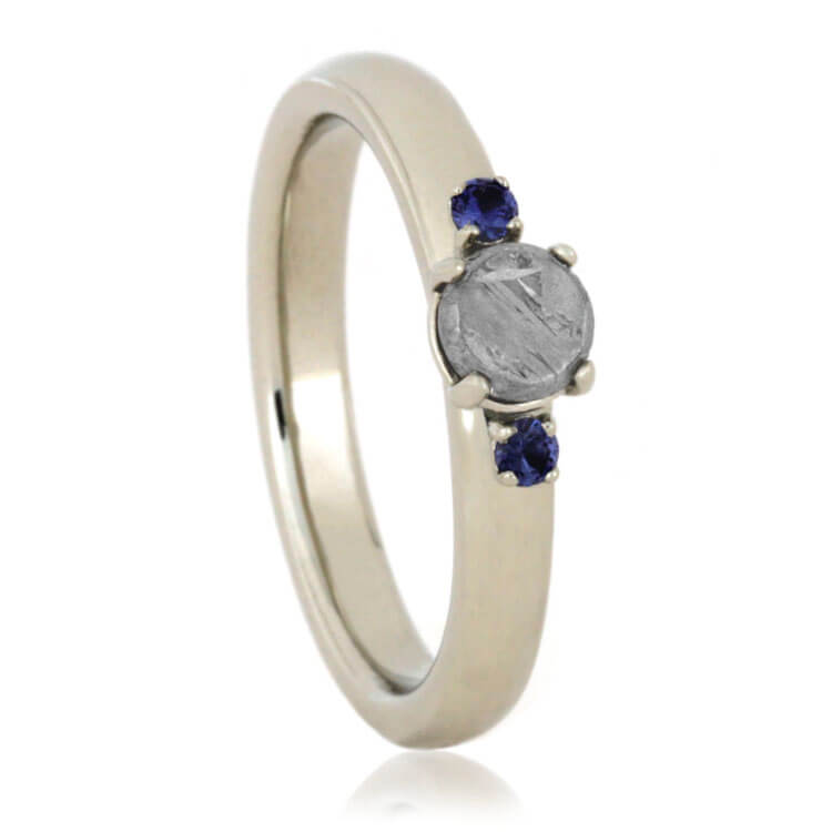 Blue Sapphire Wedding Ring Set