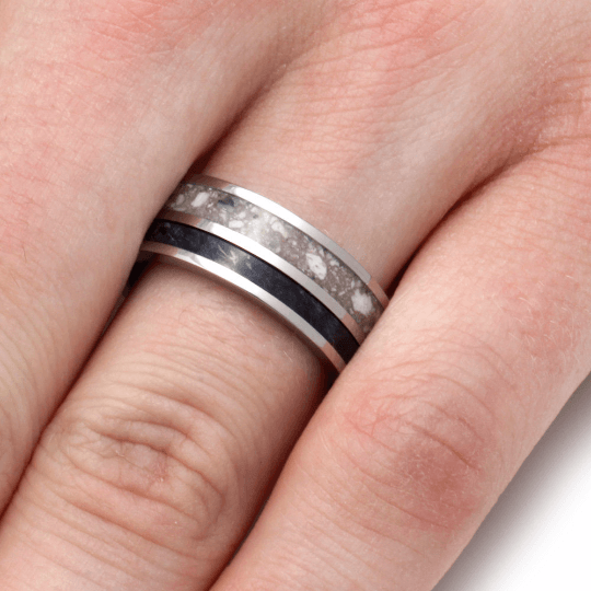 Memorial Ring With Box Elder Burl Wood And Ashes-2052 - Jewelry by Johan