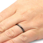 Thin Black Ceramic Women's Wedding Band, 2mm Ring - Jewelry by Johan