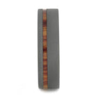 6mm Tulipwood & Sandblasted Titanium Ring, In Stock-SIG3003 - Jewelry by Johan