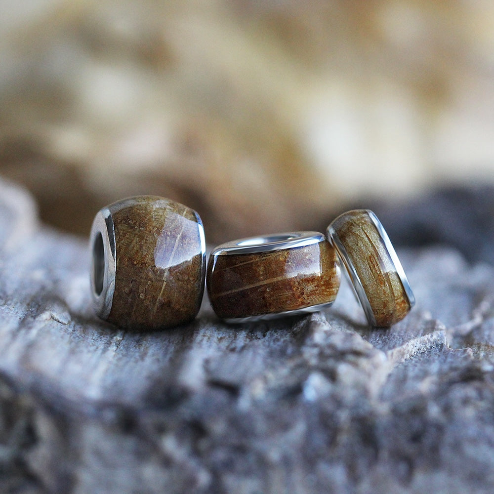 Whiskey Barrel Oak Charm Bracelet Bead