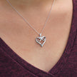 Diamond Infinity Heart Pendant Necklace, Silver or Gold-SHPH074360AAW - Jewelry by Johan