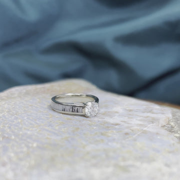 Cathedral Style Antler Engagement Ring With Moissanite