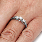 Three Stone Engagement Ring in Sterling Silver-SHRP013774-SS - Jewelry by Johan