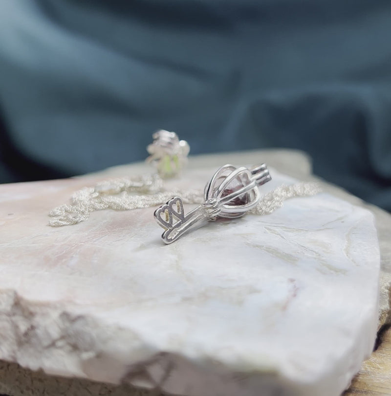 Rough Stone Necklace, Unique Key Pendant