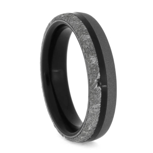 Blackwood And Gibeon Meteorite Men's Wedding Band