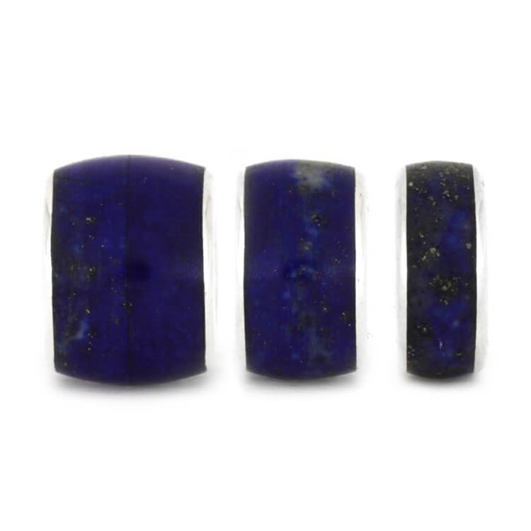 Lapis Lazuli Charm Bead In Sterling Silver