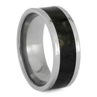 Springbok Horn Ring In Polished Titanium, Hunter's Wedding Band-3739 - Jewelry by Johan