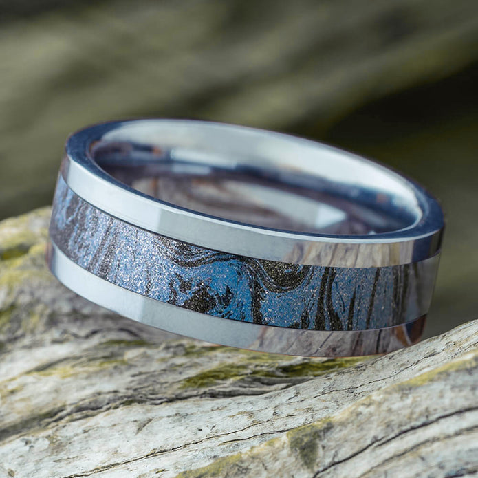 Unique Blue Men's Wedding Band