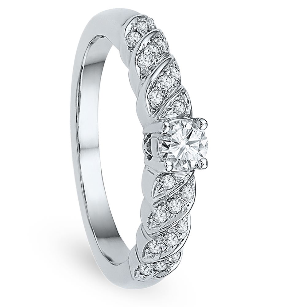 Diamond Fashion Engagement Ring in Sterling Silver-SHRE028448-SS - Jewelry by Johan