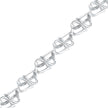 Double Heart Diamond Bracelet, White Gold or Silver-SHBF073242CAW - Jewelry by Johan
