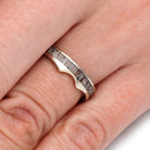 Custom Women's Wedding Band with Antler In White Gold-3164 - Jewelry by Johan