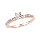 Pink Gold Solitaire Diamond Engagement Ring-SHRP014931CTP-14K - Jewelry by Johan