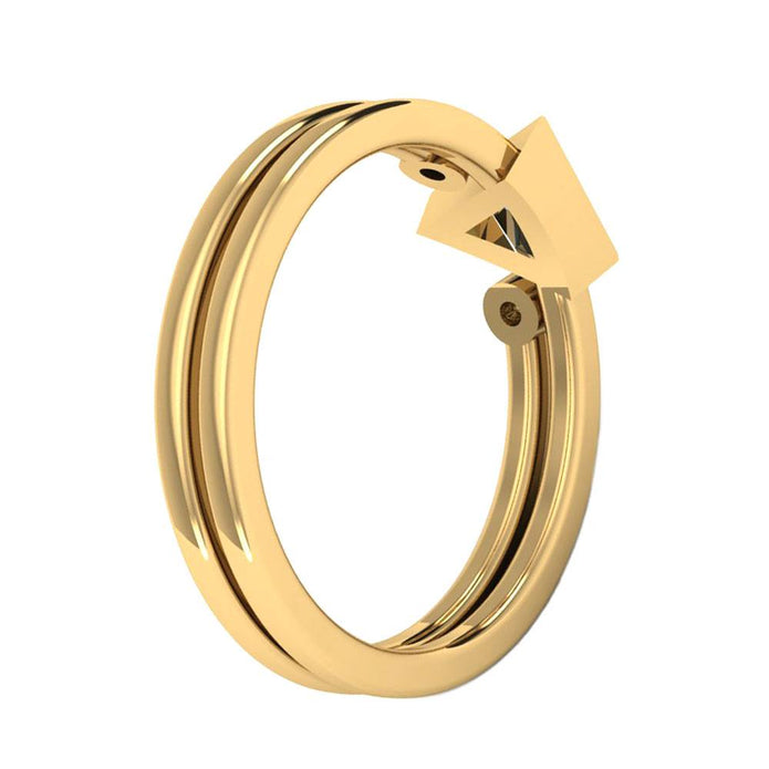 Triangle Diamond Bridal Set Fashioned In 10k Yellow Gold-2978 - Jewelry by Johan