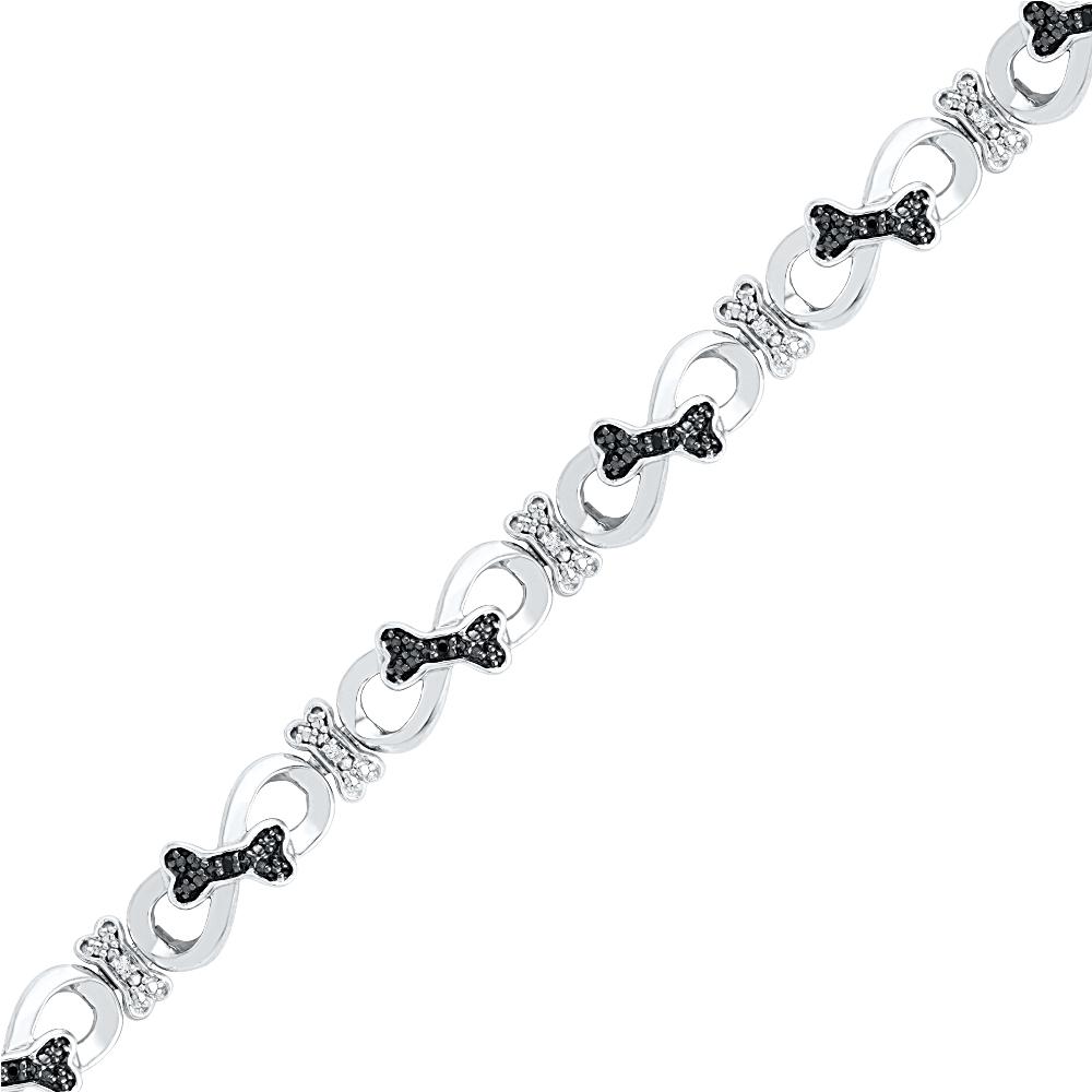 Black Diamond Infinity Bracelet-SHBF074551BAWBW - Jewelry by Johan