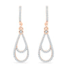 Pink Gold Diamond Dangle Earrings-SHEF018189 - Jewelry by Johan