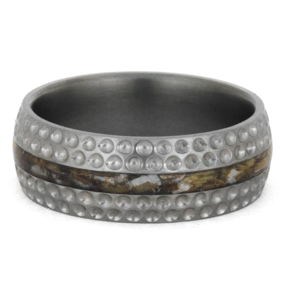 Golf Ring for Men, Titanium Wedding Band Inspired by Golf-3364 - Jewelry by Johan