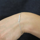 Diamond Bar Bracelet, Sterling Silver or Gold-SHBF017627BAW - Jewelry by Johan