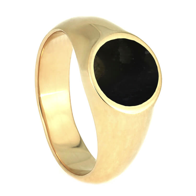 Springbok Horn Signet Ring In Yellow Gold, Trophy Jewelry-3741 - Jewelry by Johan