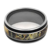 Titanium Wedding Band With Black Enamel And Camo Ring-3147 - Jewelry by Johan
