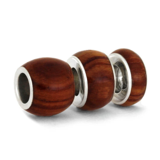 Tulipwood Charm Bead Necklace in deals Sterling Silver, In Stock