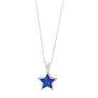 Blue Stardust™ Pendant Necklace in Sterling Silver-2425-BL - Jewelry by Johan
