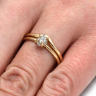 10k Yellow Gold Bridal Set with Rough Diamond-2940 - Jewelry by Johan