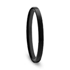 Thin Black Ceramic Women's Wedding Band, 2mm Ring - Jewelry by Johan