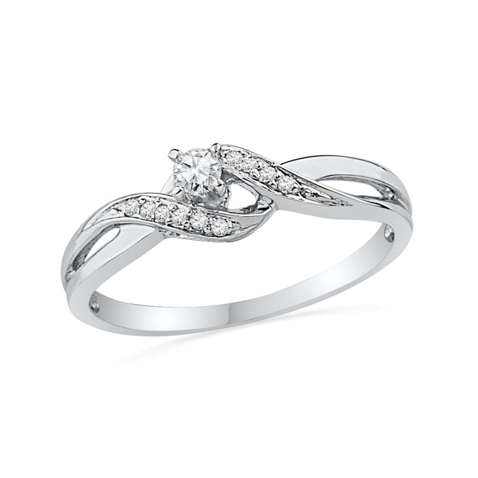 Diamond Engagement Ring Silver or Gold Jewelry By Johan